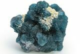 Blue, Cubic/Octahedral Fluorite Encrusted Quartz - Inner Mongolia #224790-1